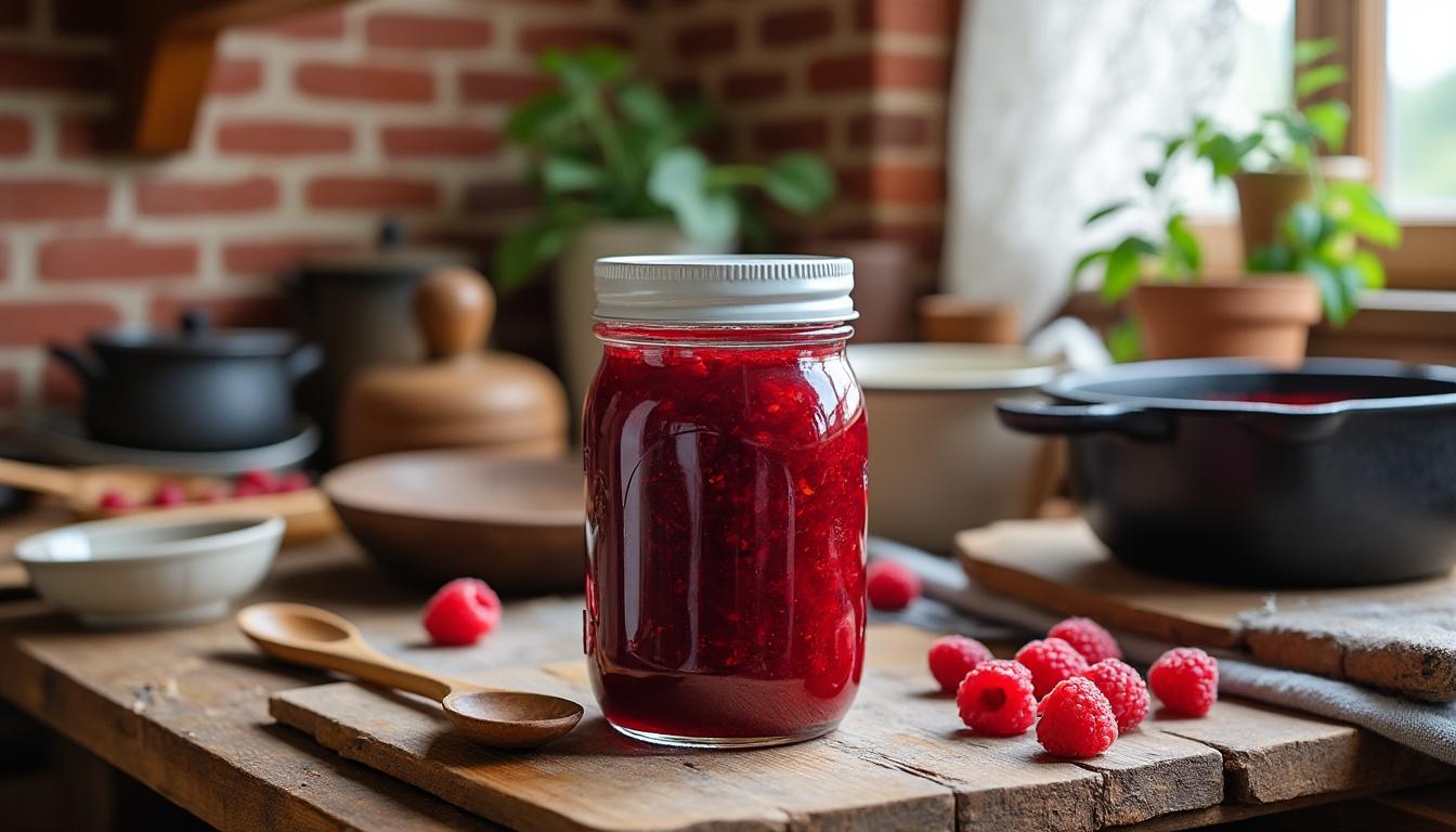 découvrez les secrets de la confiture de framboise de grand-mère ! apprenez à préparer cette délicieuse conserve maison avec des astuces et conseils pour garantir une texture parfaite et un goût irrésistible. idéale pour vos tartines du matin ou en dessert, cette recette vous replongera dans les saveurs d'antan.