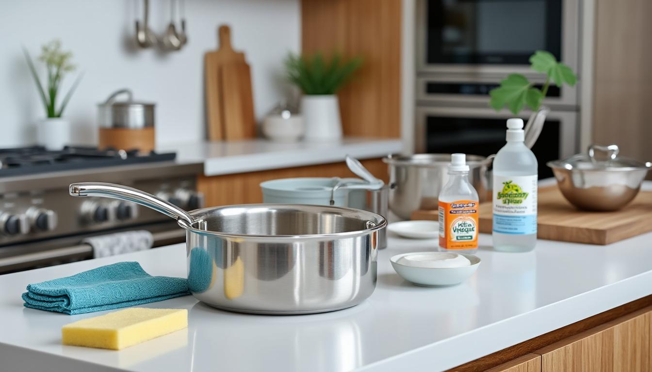 découvrez 5 astuces efficaces pour nettoyer vos casseroles en inox et leur redonner leur éclat d'origine. des solutions simples et naturelles pour éliminer les taches et préserver vos ustensiles de cuisine.